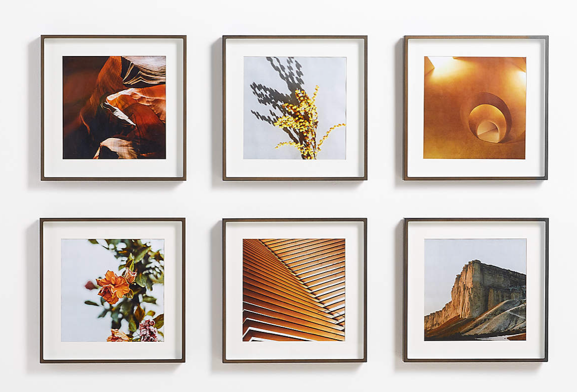 6-Piece Brushed Antique Bronze 11x11 Gallery Wall Frame Set
