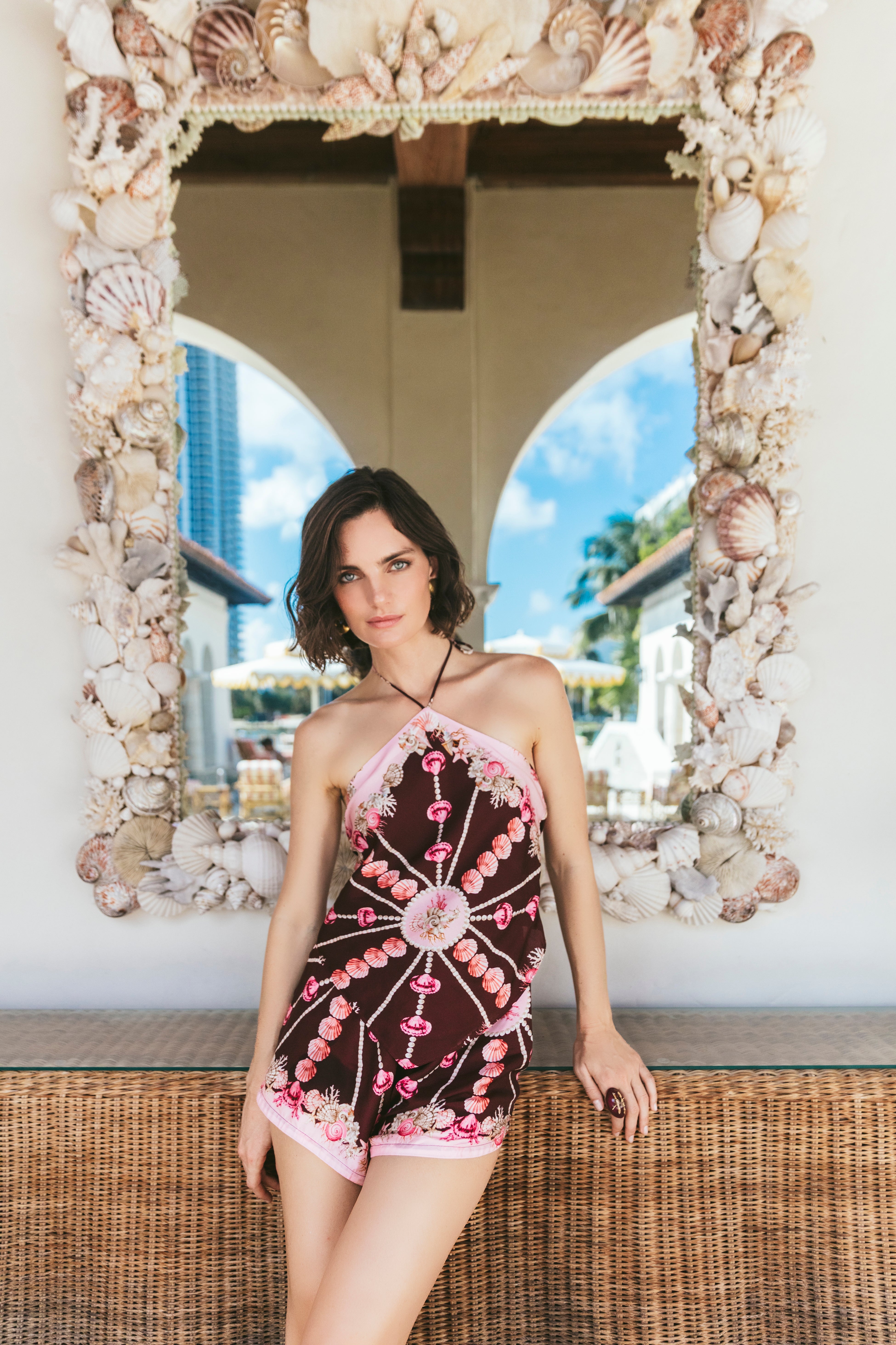 Girona Short in Seashell Scarf Blush