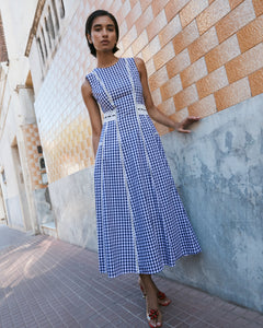 Sloane Dress in Maritime Blue Multi