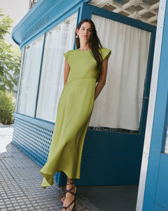 Violeta Dress in Asparagus
