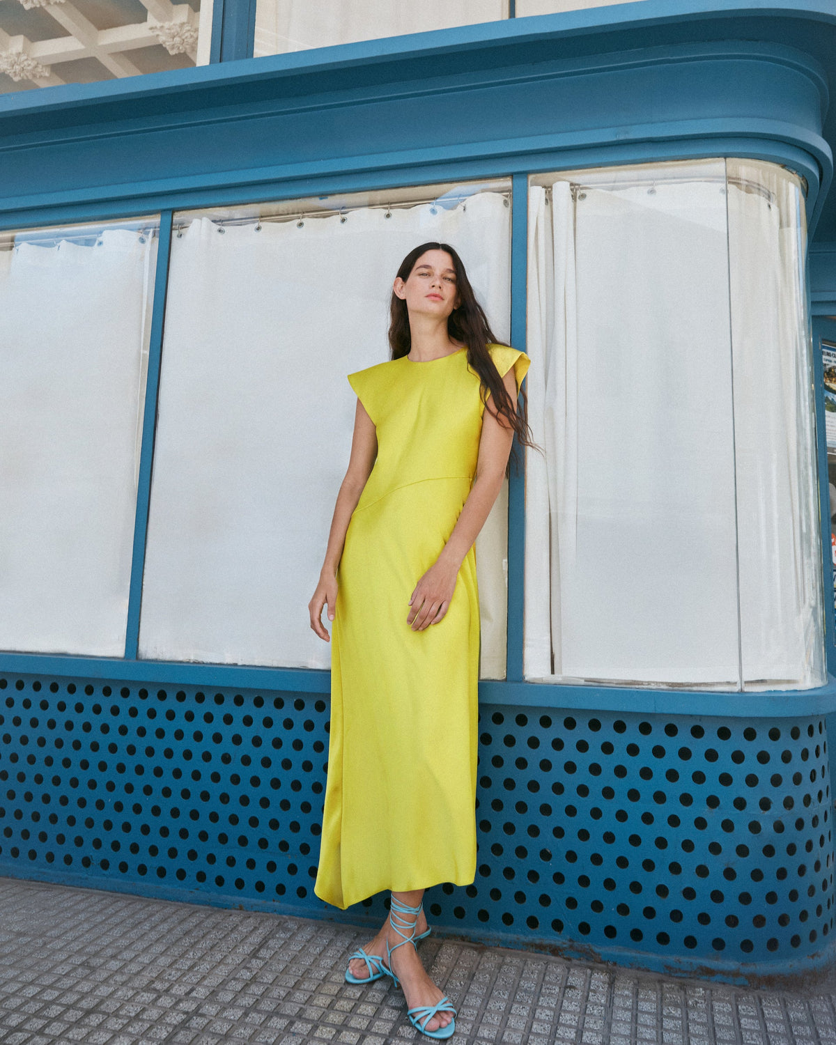 Violeta Dress in Chartreuse