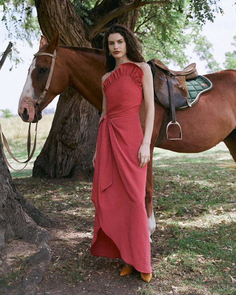 Charlotte Gown in Coral