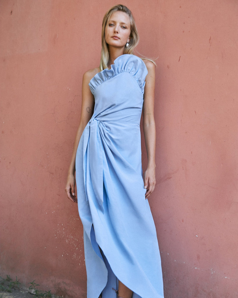 Charlotte Gown in Harbor Blue