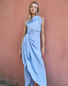 Charlotte Gown in Harbor Blue