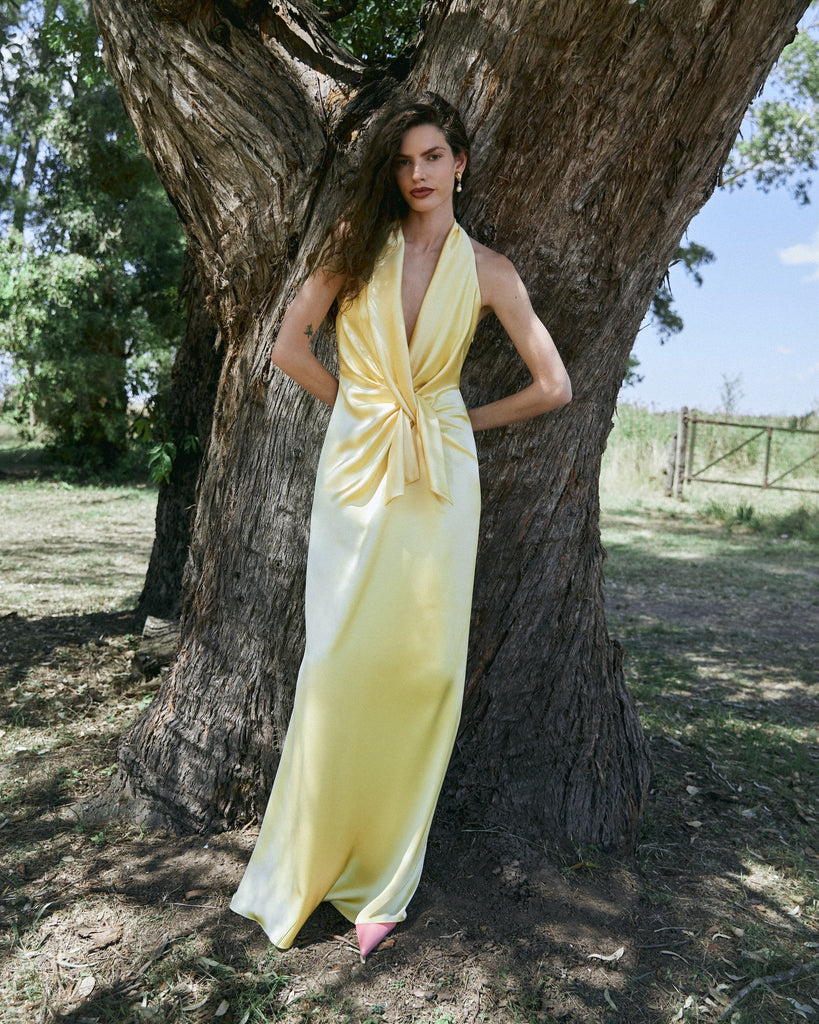 Ava Gown in Light Lemon