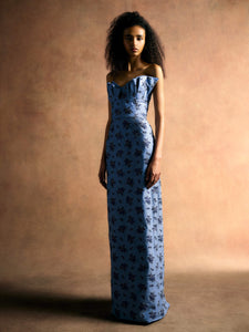 Rita Navy Bouquet Gown