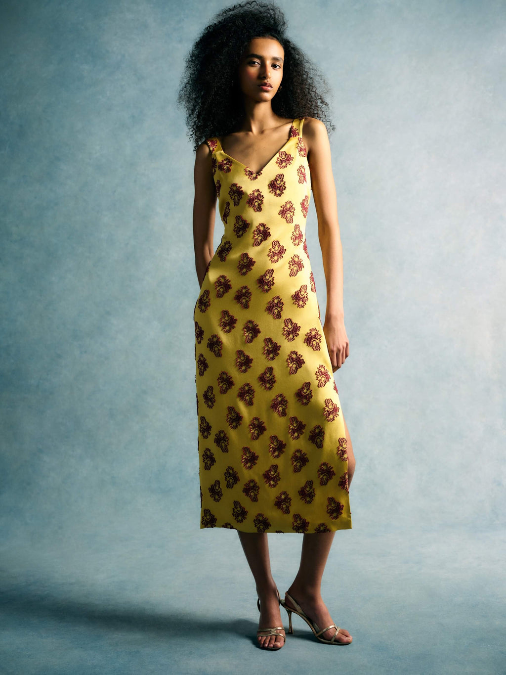 Dancing Queen Citrine Midi Dress