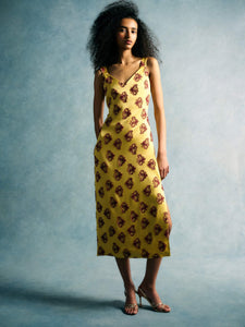 Dancing Queen Citrine Midi Dress