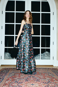 Sabrina Gown in Noir Floral
