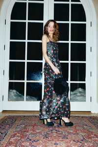Sabrina Gown in Noir Floral