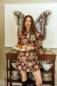 Devon Dress in Cocoa Rose