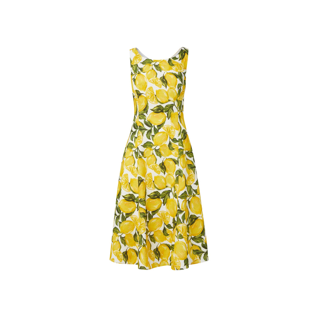 bonnie dress in lemon grove linen