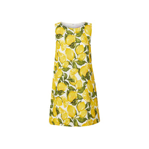 katy dress in lemon grove linen