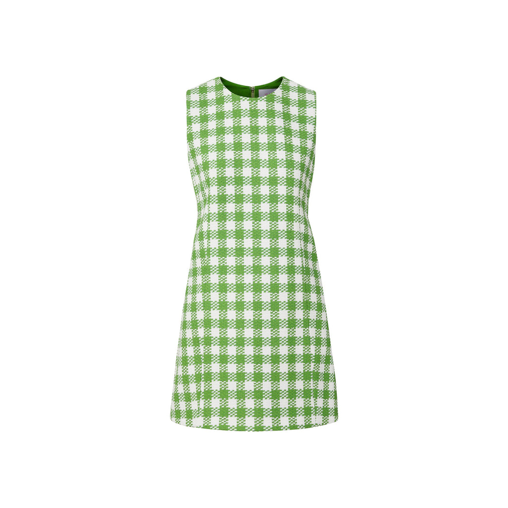 drew dress in greenwich tweed