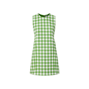 drew dress in greenwich tweed