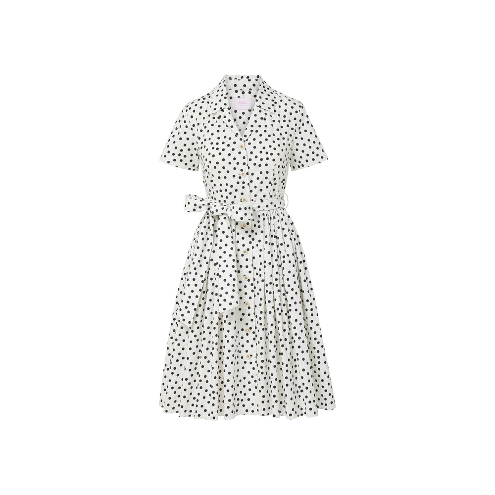 Amelia Dress in Mini Dancing Dot