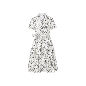 Amelia Dress in Mini Dancing Dot