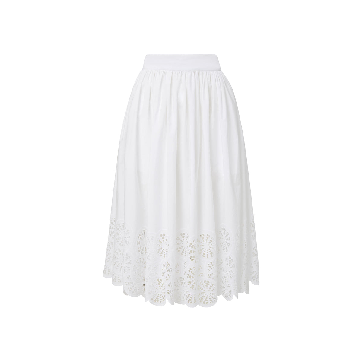 camille skirt in lemon slice embroidered cotton