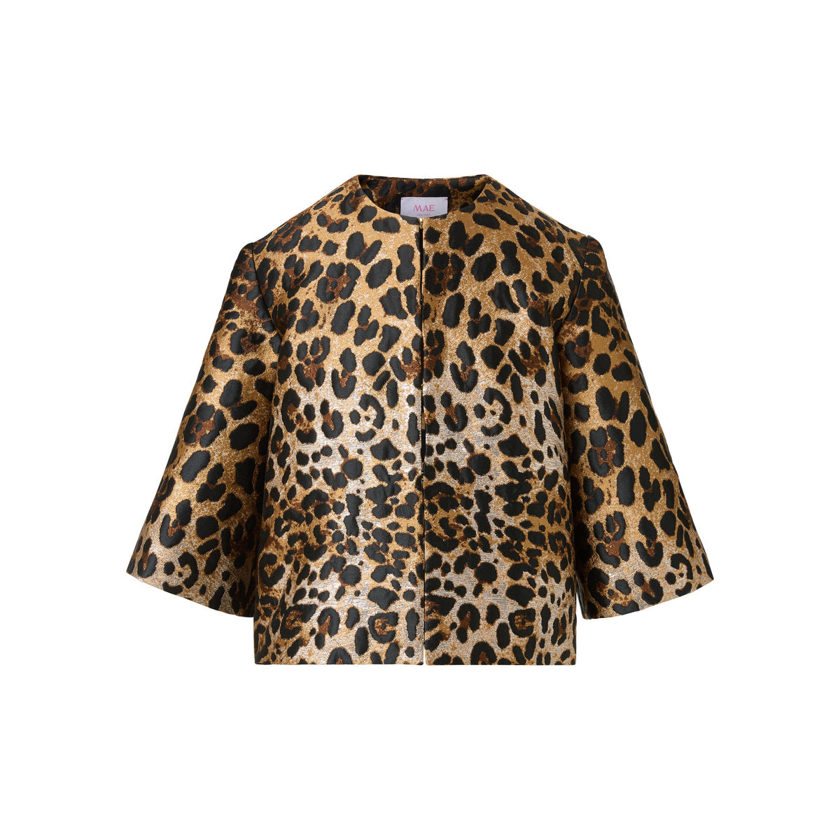 Holly Jacket in Metallic Leopard Jacquard
