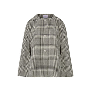 Selene Cape in Sparkle Glen Plaid Wool