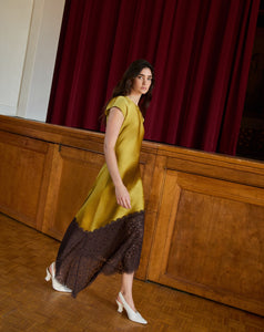Violeta Lace Dress in Hazel/Dark Fig