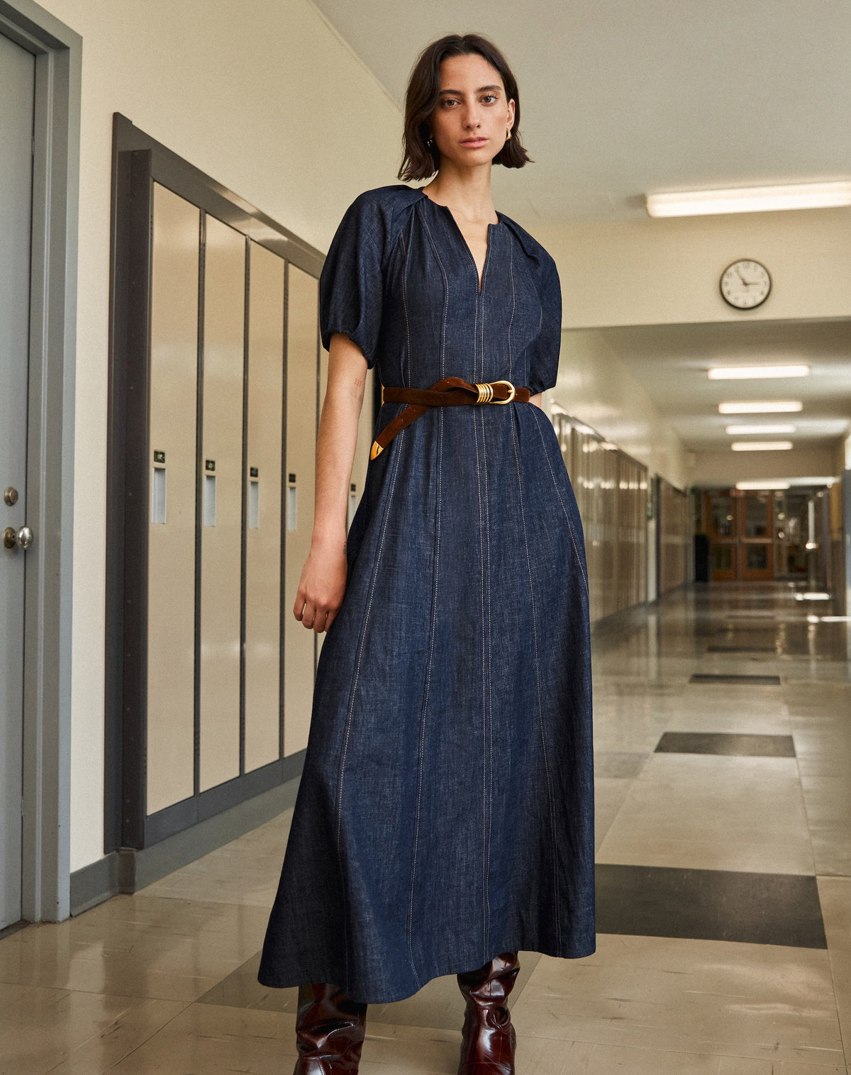 Piper Denim Dress in Midnight Rinse