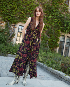 Amelia Dress in Dark Fig Floral