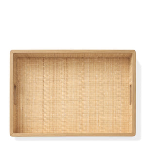 Colette Cane Tray with Wood Tray