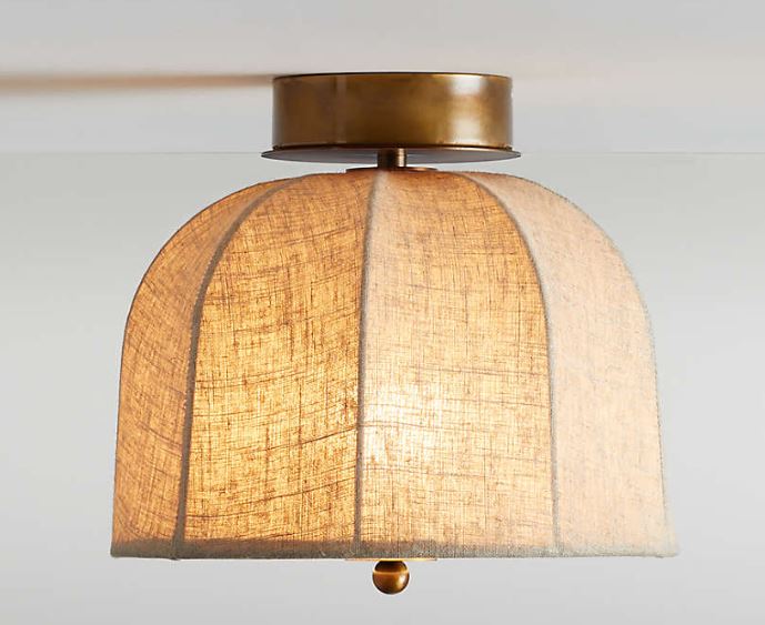 Allegra Large Linen Flush Mount Light by Jake Arnold
