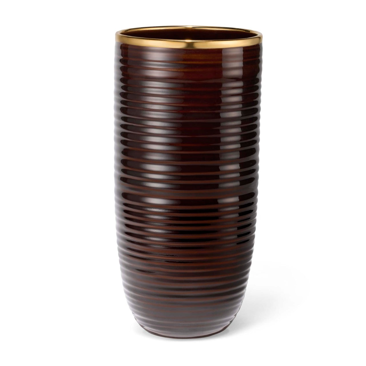Calinda Tall Vase in Chocolate