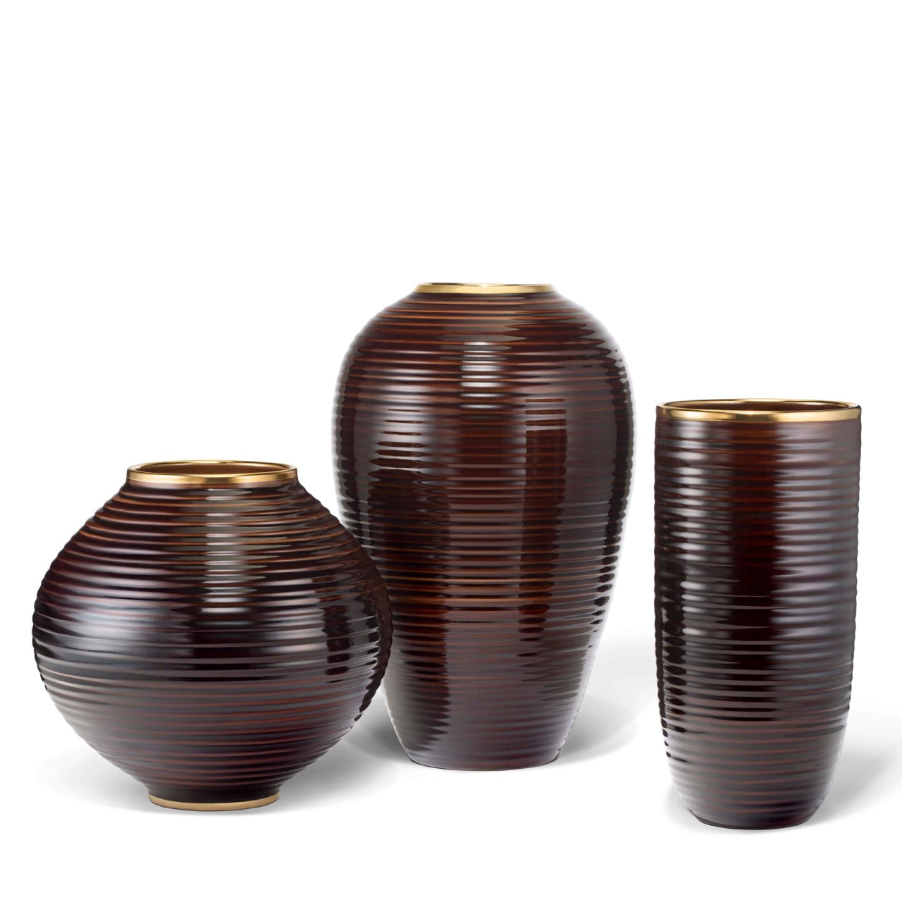 Calinda Tall Vase in Chocolate