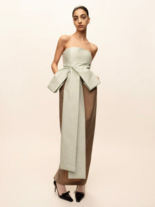 Lina Dress in Morning Mist & Mocha