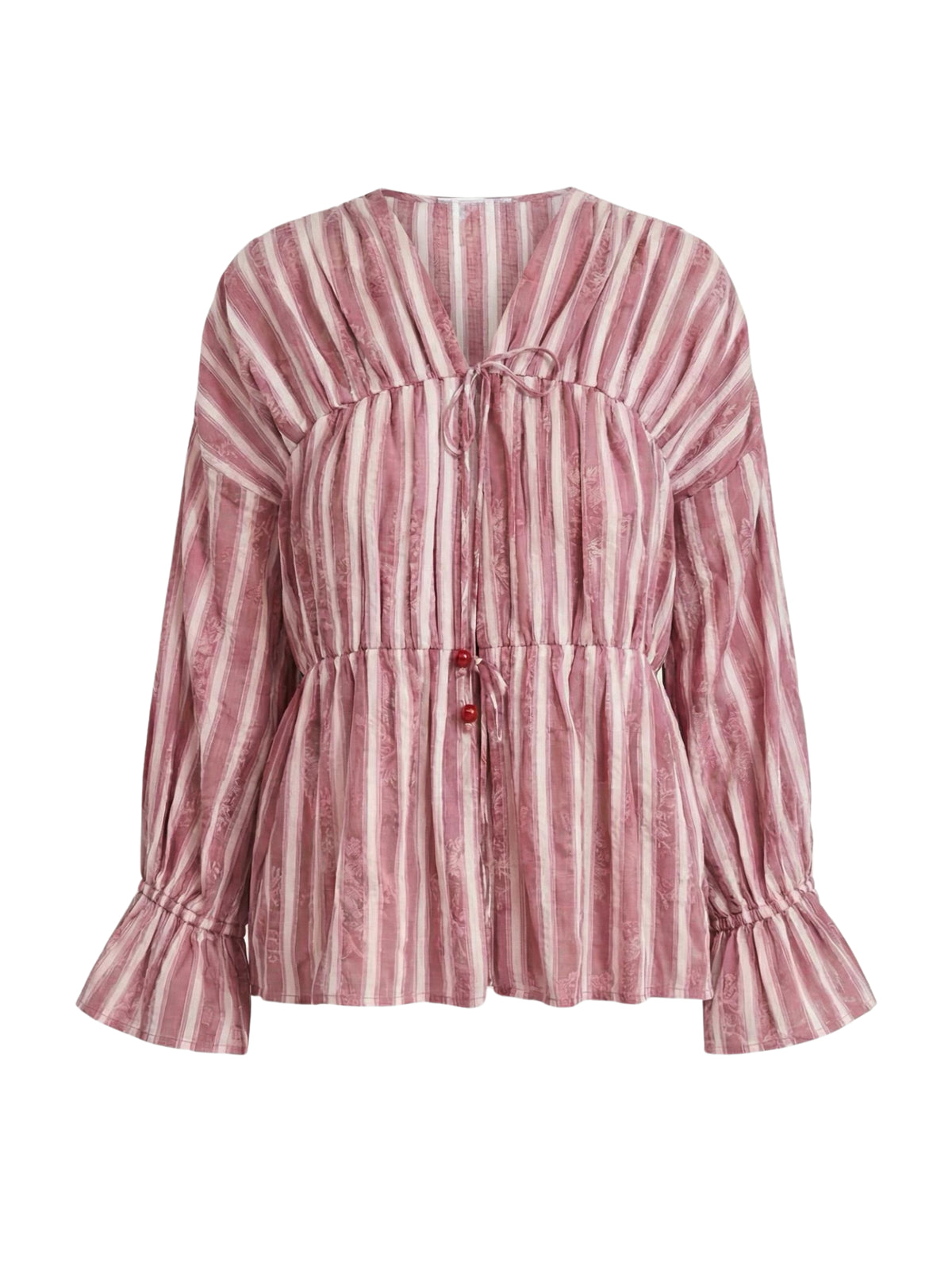 Isle Top x Styled By Claire in White Rosette Stripe