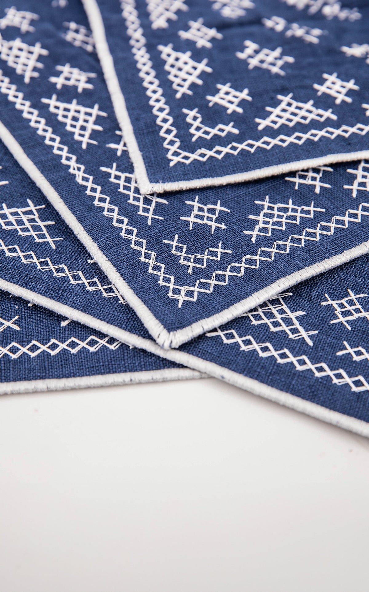 Pedralbes Placemats in Navy, Set of 4