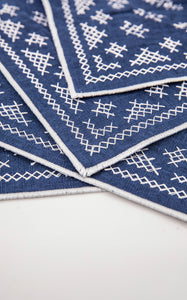 Pedralbes Placemats in Navy, Set of 4