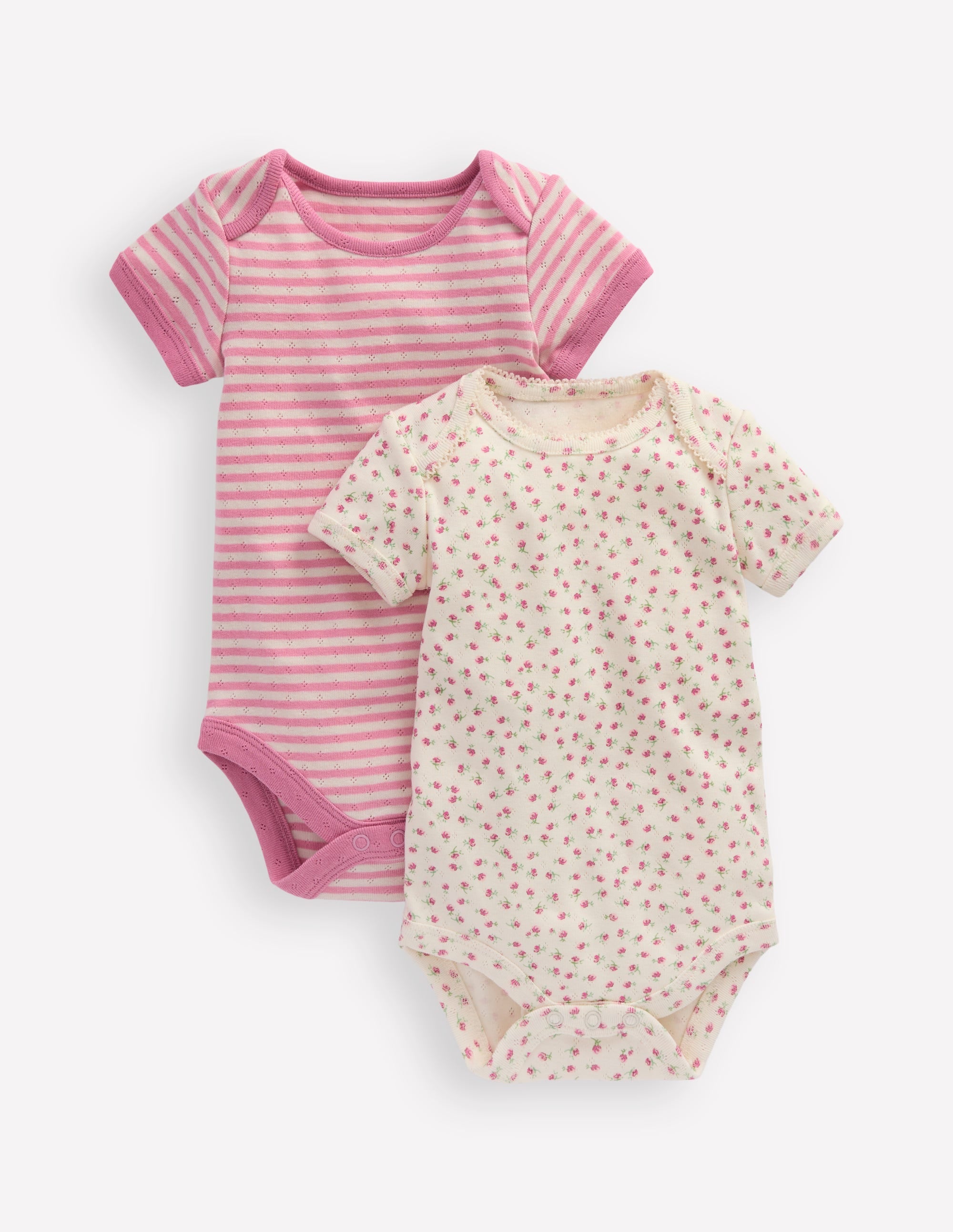2-pack Pointelle Bodies - 0-3 Months