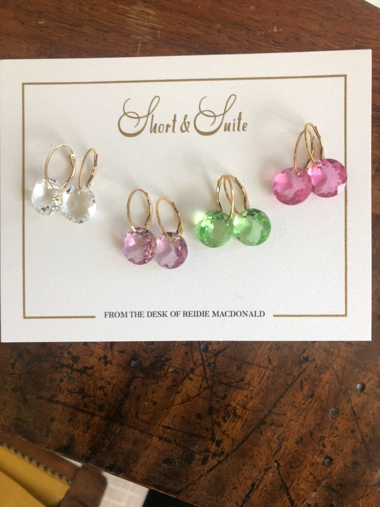 Gold Drop Gem Earring