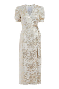 Marni Floral Jacquard Midi Wrap Dress