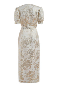 Marni Floral Jacquard Midi Wrap Dress