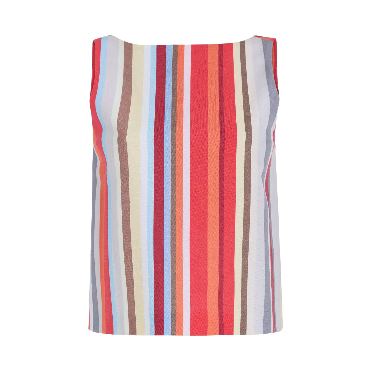 Boatneck Top in Vibrant Stripe