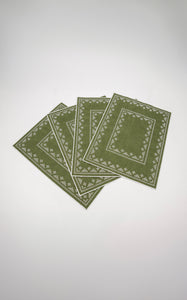 Pedralbes Placemats in Olive, Set of 4
