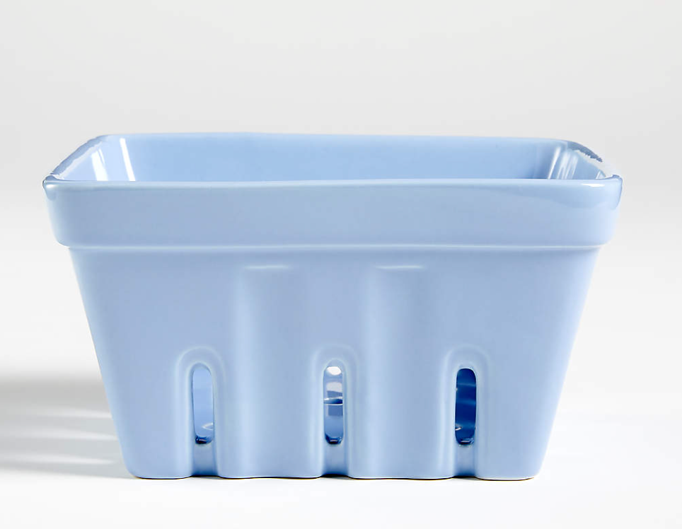 Blue Porcelain Berry Box Colander