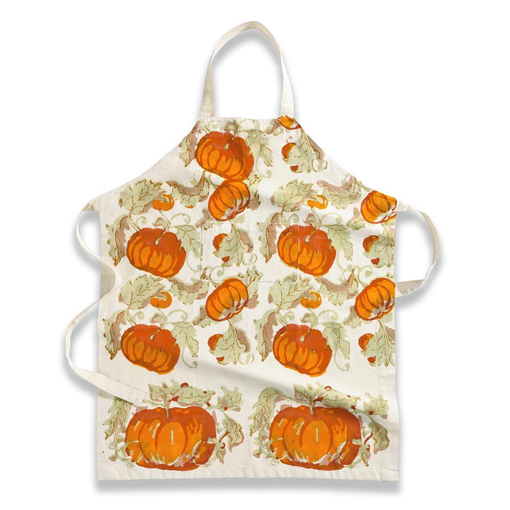 Pumpkin Apron in Orange & Mustard