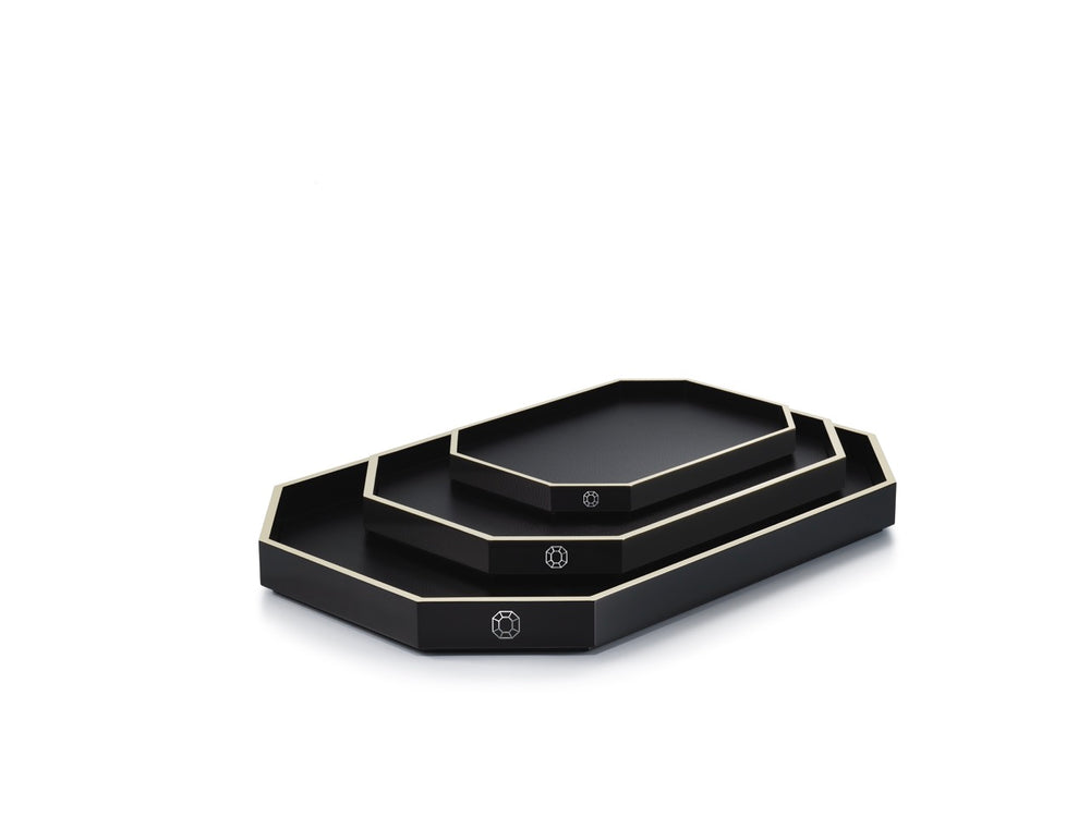 Octogone Tray Large in Black