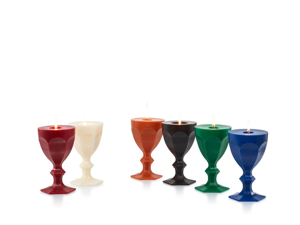 Harcourt Glass Candle in Blue