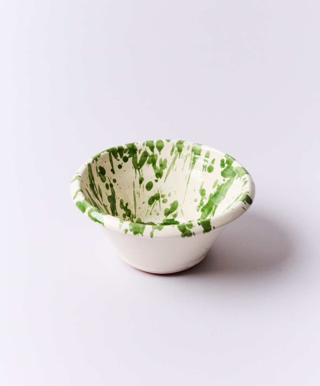 Montegranaro Green & White Splatterware Mixing Bowl