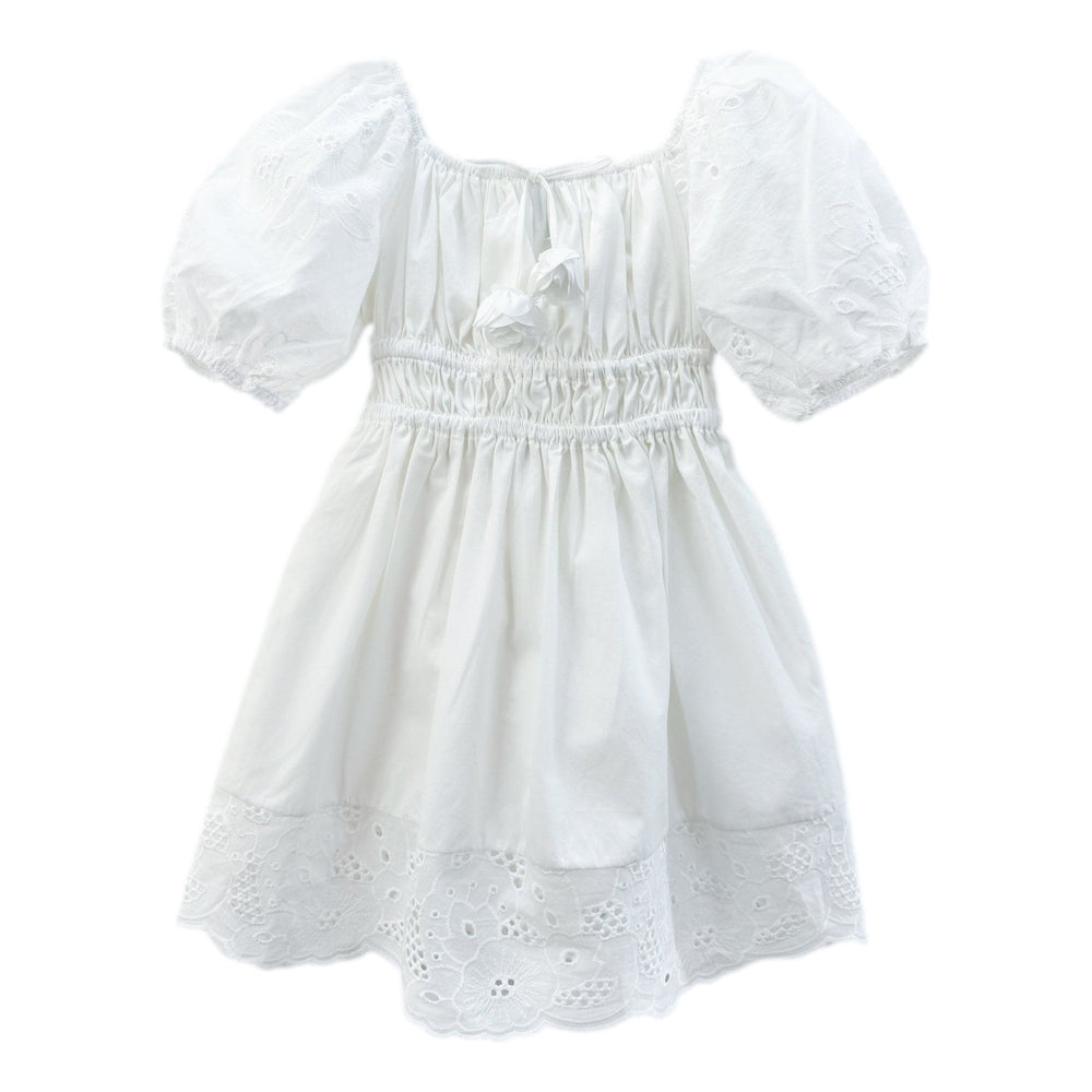 Blanca White Cotton Dress - Petite Maison Kids