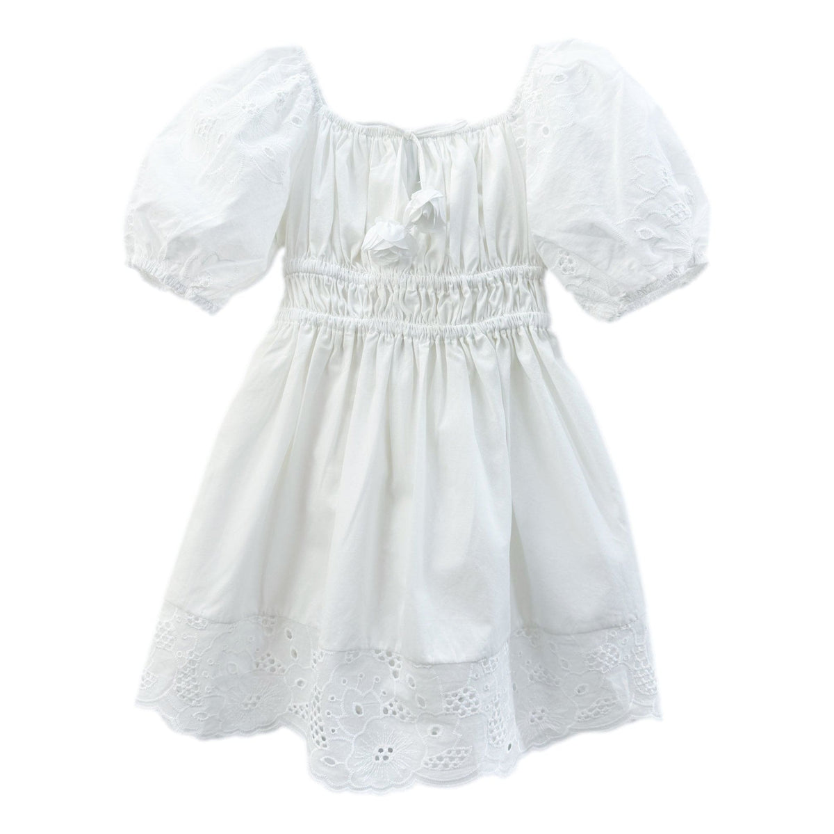 Blanca White Cotton Dress - Petite Maison Kids
