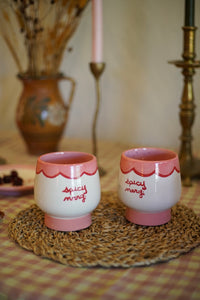 Hand-painted “Spicy Marg” Cups, Set of 2