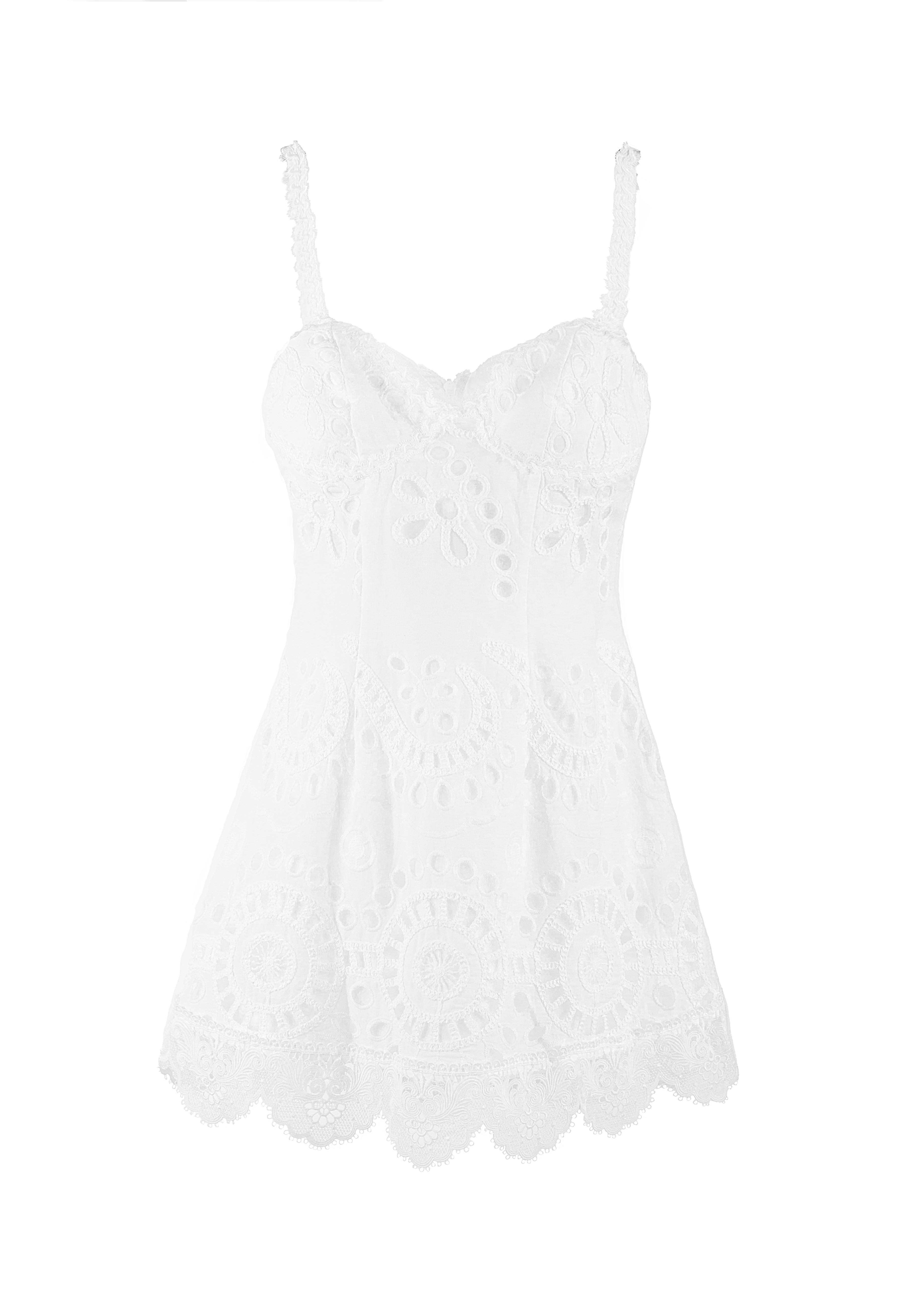 Bloom Mini Dress in White